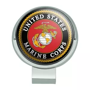 Marines USMC Emblema Negro Amarillo Rojo Golf Sombrero Clip con Marcador Magnético de Bola - Imagen 1 de 7