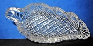 Pepper Shaped Open Salt Cellar Crystal 1890's to early 1900's Novelty Cut Glass - Picture 1 of 12