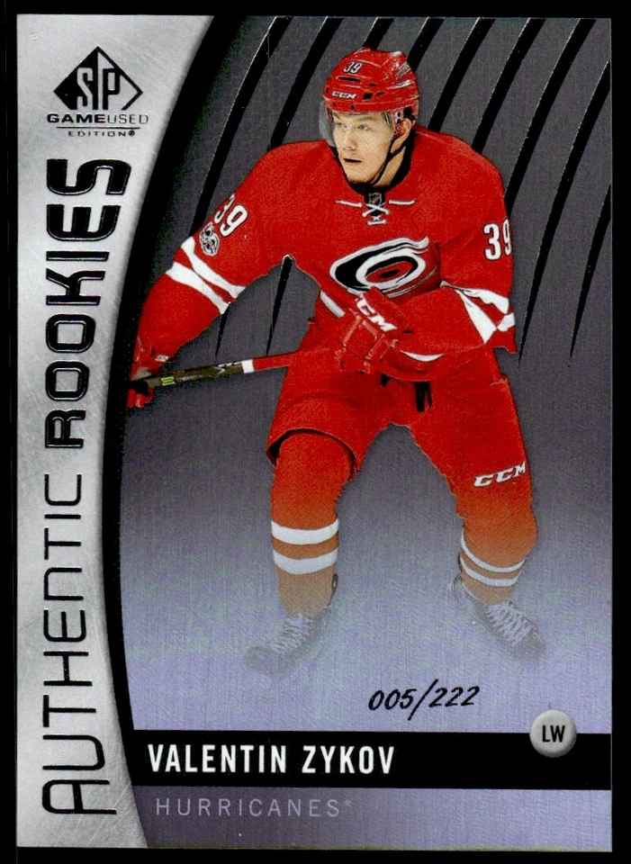 2017-18 SP Game Used Authentic Rookies Rainbow Valentin Zykov 005/222 #101 R61 - Image 1 of 2