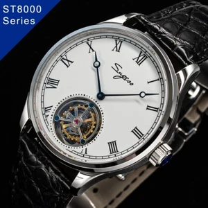 Gaviota ST8230 Sugess Esmalte Tourbillon Coaxial 41mm Zafiro Respaldo de Exhibición Romano - Imagen 1 de 11