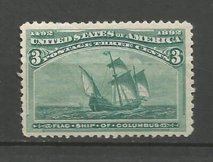 United States US 1892 Sc 232 3c Columbus America MLH - Picture 1 of 2