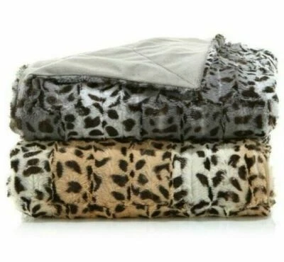 豹纹人造毛皮扔高门庄园毛绒豹纹 50x60 全新 — 第 1/4 张图片