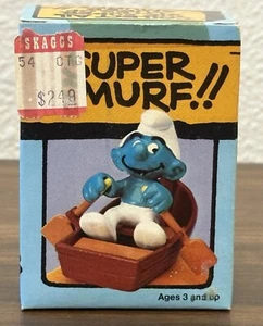 Vintage Schleich Peyo Super Schlumpf Ruderboot. 6729. Nagelneu, versiegelt. Rarität! - Bild 1 von 7