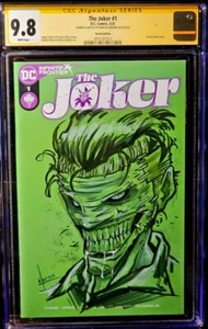 The Joker #1 Blank Death of the family Joker Sketch by Marcos Medina CGC 9.8 - Picture 1 of 2