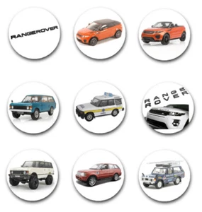 25 mm KNOPFABZEICHEN X9 MIT DEM KLASSISCHEN BRITISCHEN RANGE ROVER - Bild 1 von 1