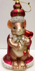 CHARMING TAILS "KING OF MY HEART" GIANT BLOWN GLASS ORNAMENT, ITEM 95/102 - Bild 1 von 8