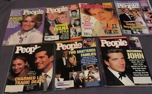 People Magazine Lot JFK Jr Ivana Trump Julia Roberts Angie Dickinson Royal Wed - Foto 1 di 8