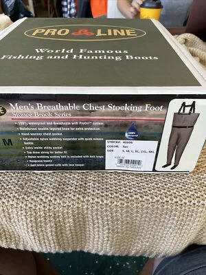 Proline 42006 Stone Brook Breathable Stocking Foot Chest Wader Size Medium NWT - Image 1 of 4