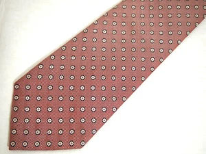 Jos A Bank Executive Mens Necktie Tie Red Beige Polka Dot Silk 60" - Picture 1 of 4