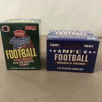 1991 Score Football NFL Rookie & Traded Factory Sealed & 1990 Fleer EMMITT SMITH - Image 1 of 4