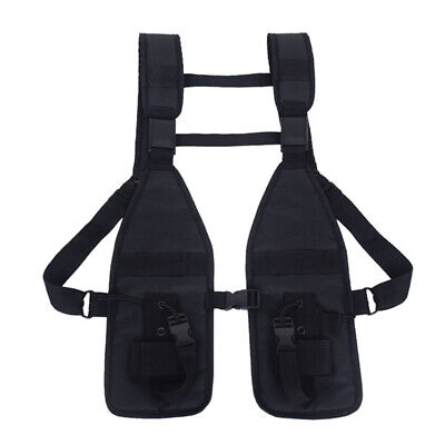 Walkie Talkie Holster Vest Rig Adjustable Radio Chest Harness Bag Pack Pouch • 29.78£