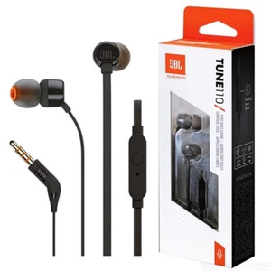 Genuine JBL T110 High Performance In-Ear Stereo Headphones with MIC Remote Black - Picture 1 of 14