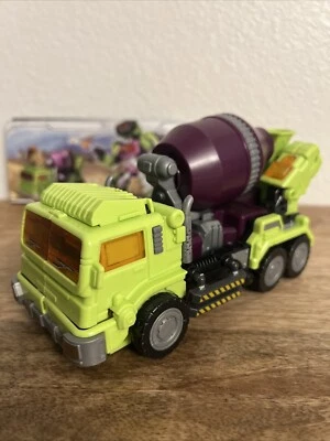 Bonecrusher Green & Purple Mixing Truck Transformer Action Figure Plastic Toy - Image 1 of 4