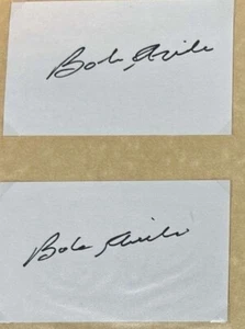 Bobby Avila Cleveland Indians Autographed Signed Pair of Vintage Index Cards - Picture 1 of 1