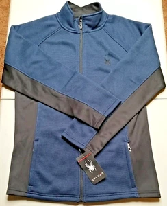 Spyder Frontier Jacket Navy Blue Black Zip Core Fleece Size Boys XL NWT - Picture 1 of 9