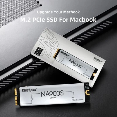 MacBook - KingSpec 256GB NVMe SSD for MacBook, Ultra-Slim M.2 PCIe Gen3x4 - Image 1 of 3