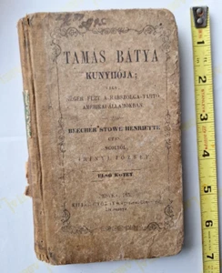 Uncle Tom's Cabin 1853 Harriet Beecher Stowe Hungarian Ed Original - Picture 1 of 9