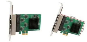 Syba 4 porte (quad) Gigabit Ethernet PCI Express 2.1 PCI-E x1 rete 4 porte - Foto 1 di 7