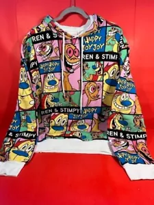 Nickelodeon- Ren & Stimpy- Print ALL OVER- Hoodie. NWT. Pick Your Size - Picture 1 of 7