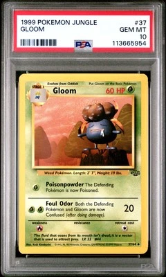 1999 POKEMON JUNGLE #37 GLOOM PSA 10 GEM MINT - Image 1 of 2