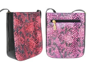 Luigi Umhängetasche Damen rosa / rot Kunstleder kleine Schultertasche - Bild 1 von 9