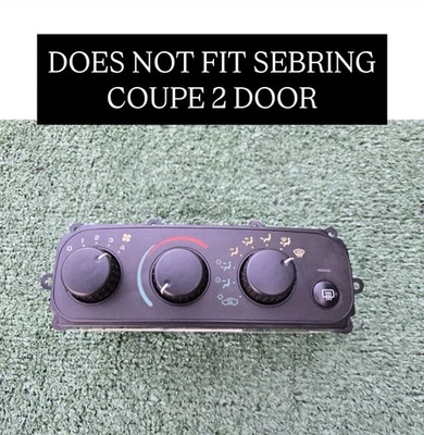 Dodge Stratus Chrysler Sebring 2001-2006 calefacción aire acondicionado control de temperatura  Foto 1 de 4