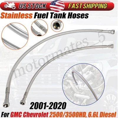 FUEL TANK HOSES 15167372 15077513 FOR 01-10 GMC SIERRA CHEVY 2500HD 3500HD 6.6L - Image 1 of 4