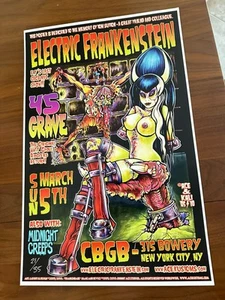Electric Frankenstein POSTER Tom Sutton MIGHTNIGHT CREEPS CBGB NEW YORK 21/35 - Picture 1 of 21