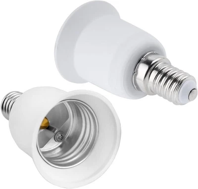 Adaptador Porta Lámpara E10 A E27 220V 12V Modificación Convertidor Blanco PV - Imagen 1 de 4