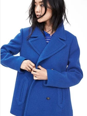 Chaquetón Swing de mezcla de lana Banana Republic azul cobalto para mujer XS Foto 1 de 4