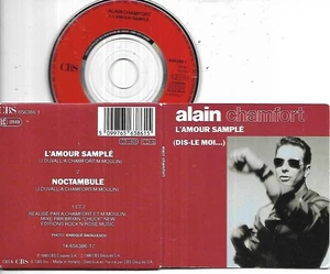 MINI CD 3" CARTONNE CARDSLEEVE 2 TITRES ALAIN CHAMFORT L'AMOUR SAMPLE 1990 - Picture 1 of 1