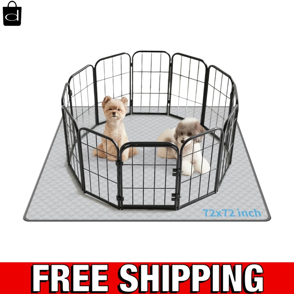Almohadillas antideslizantes para perros extra grandes 72" x 72", almohadillas lavables para cachorros con rápida absorción Foto 1 de 4