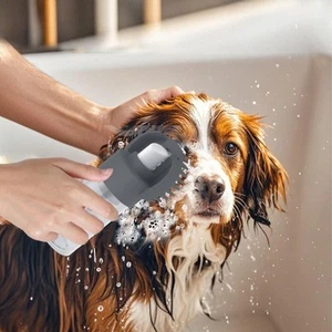 Massage Brush For Pets Pet Bathing Comfortable Grip Handle Easy To Clean Design - Bild 1 von 14