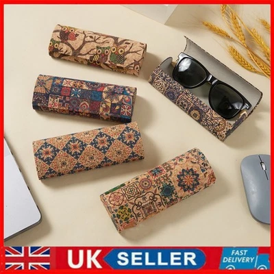 Cork Retro Glasses Case PU Sunglassex Box Printed Pressure-Resistant Storage Box