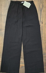 H&M Mädchen Gr. 16 schwarz weites Bein Kordelzug Hose lockere Passform neu mit Etikett - Bild 1 von 8