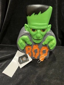 NEW Hyde & EEK! Lit Monster BOO! Blow Mold 12” Halloween Decor Frankenstein - Picture 1 of 9