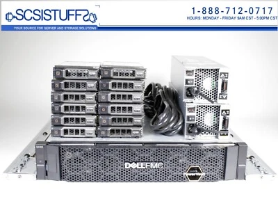 Arreglo iSCSI Dell PowerVault ME4012 SAN 10Gb RJ45 2x3.84TB SSD 10x16TB Foto 1 de 4