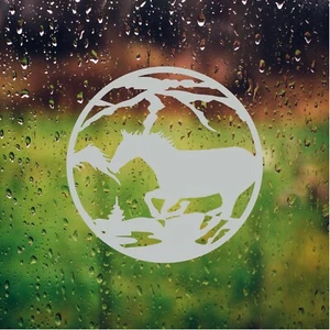 Horse Sliding Door Indicator Safety Film Etched Frosted Vinyl Decals Stickers C - Picture 1 of 4