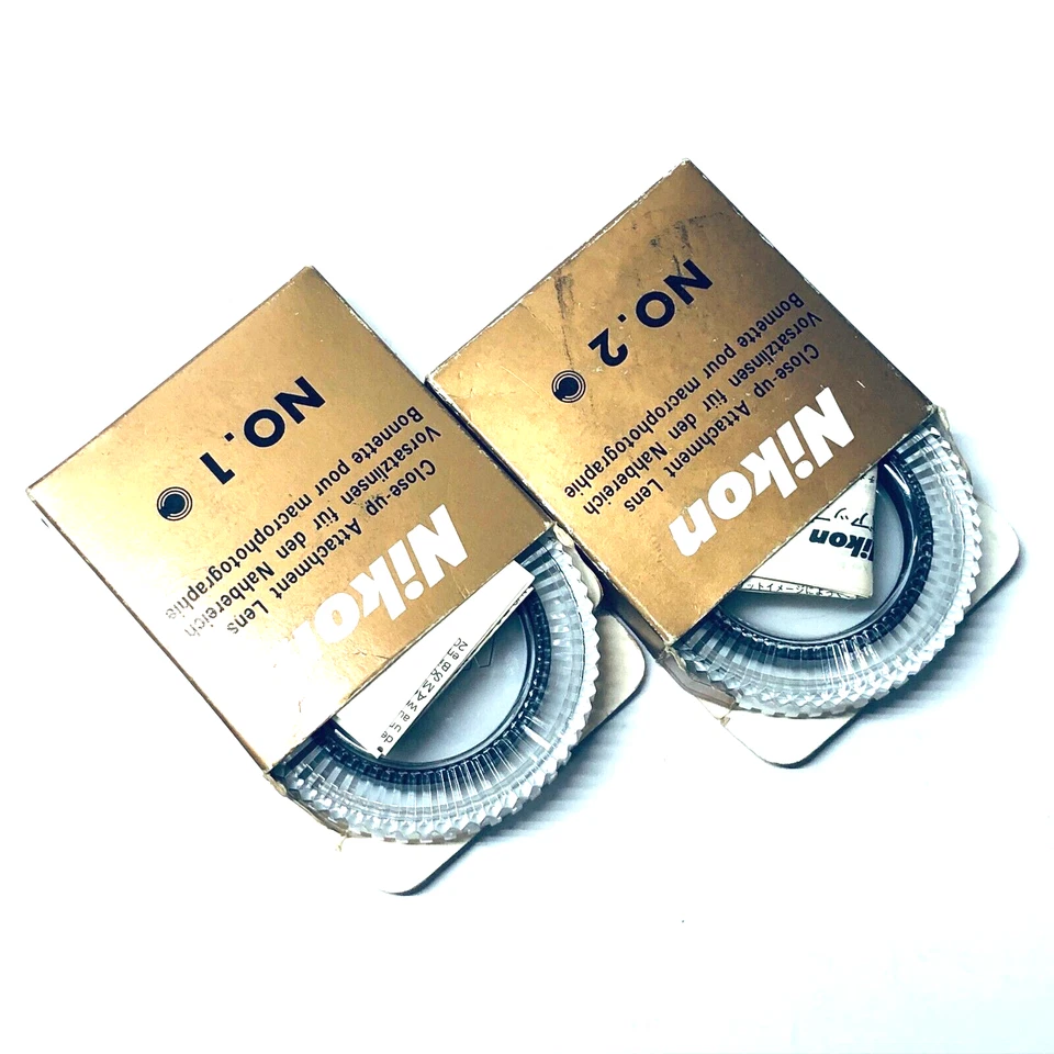 🍙Mint w/Box🍙Nikon Close-up Attachment Lens No.1 and No.2 from Japan - Image 1 of 4