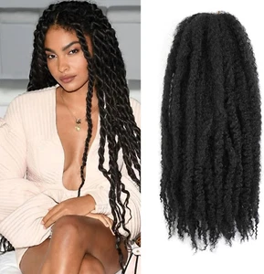 Marley Twist Capelli Lunghi Naturali per Località Finte, Separati, Afro Kinky Cu - Foto 1 di 12