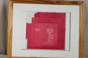 B10/ Josef Albers - älterer Kunstdruck gerahmt  - Rot ist nichtgleich Rot /H2 - Bild 1 von 21