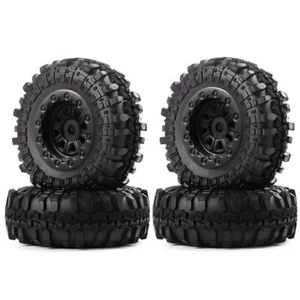4Pcs Climbing Wheel Rubber Tires For Axial SCX24 90081 AXI00001 1/24 RC Crawler - Picture 1 of 6