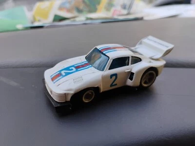 Matchbox Lanechanger Slotless Slot Car 1:64 #2 White Martini Porsche Vintage 70s - Image 1 of 4