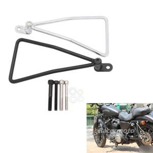 Solid Saddlebag Support Bars Mount Bracket For Harley Sportster XL883 XL1200 48 - Imagen 1 de 7