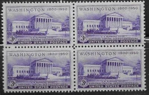 US Sc # 991 National Capital Sesquicentennial-Supreme Court Bldg 3c Block of 4 - Picture 1 of 1