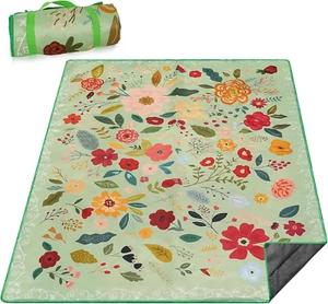 Picnic Blankets Boho Waterproof Sandproof Picnic Beach Blanket Foldable Portable - Picture 1 of 12