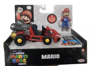 The Super Mario Bros Movie 2,5 Zoll Mario Actionfigur mit Rückzug Rennwagen - Bild 1 von 16