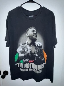 UFC Conor McGregor Goat Crew schwarzes T-Shirt "The Notorious" MMA Champion Gr. L - Bild 1 von 5