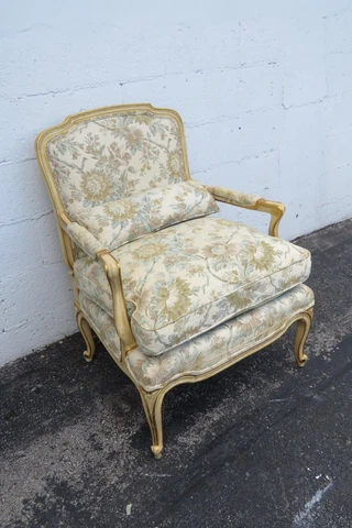 French Shabby Chic Carved Living Bed Room Side Accent Chair 3523 Cover