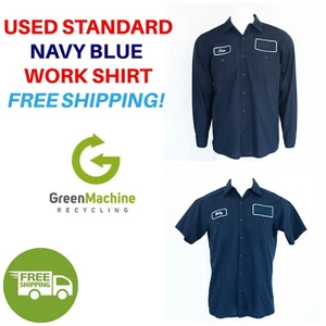 Used Work Shirts Cintas, Redkap, Unifirst, G&K Navy Blue FREE SHIP - Picture 1 of 4